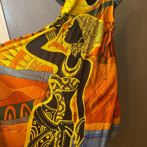 NF KAFTAN Boho African Woman Polyester Mumu Umbrella Tunic Dress - Picture 5 of 16